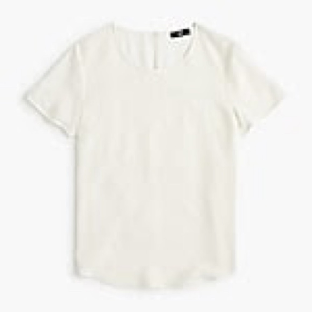 NWT J Crew Silk Ivory Blouse